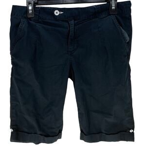 Loomstate Shorts Women 28 Navy Blue 100% Organic Cotton Mid Rise Sustainable